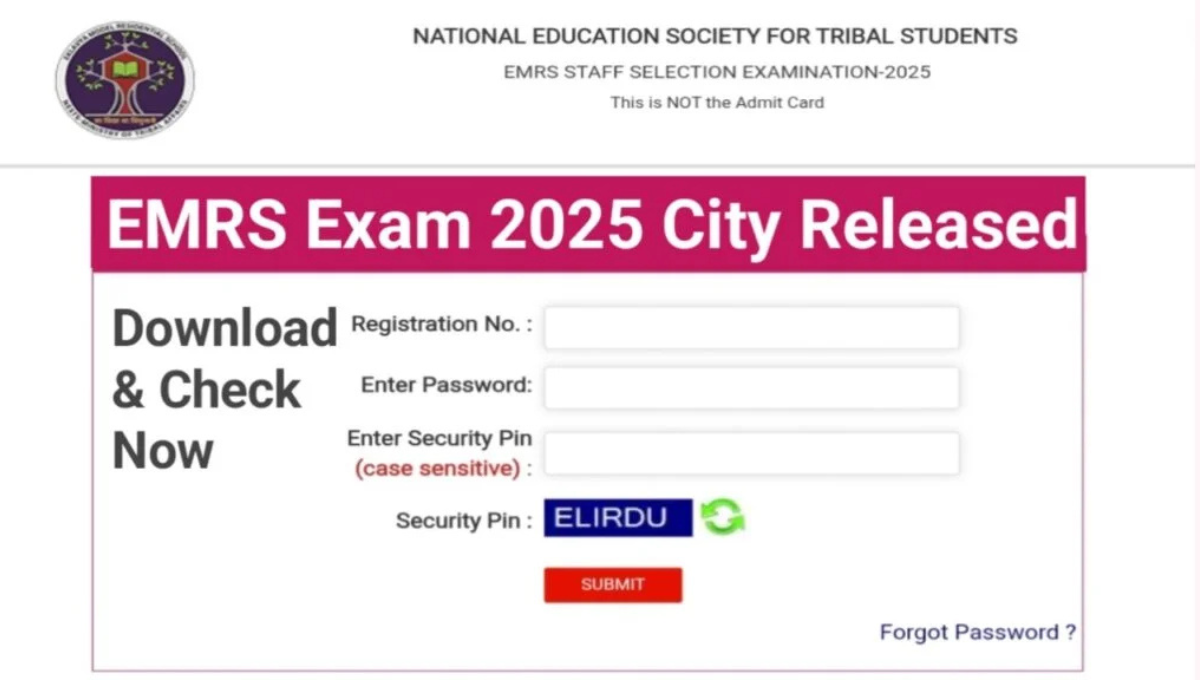EMRS Exam City Released