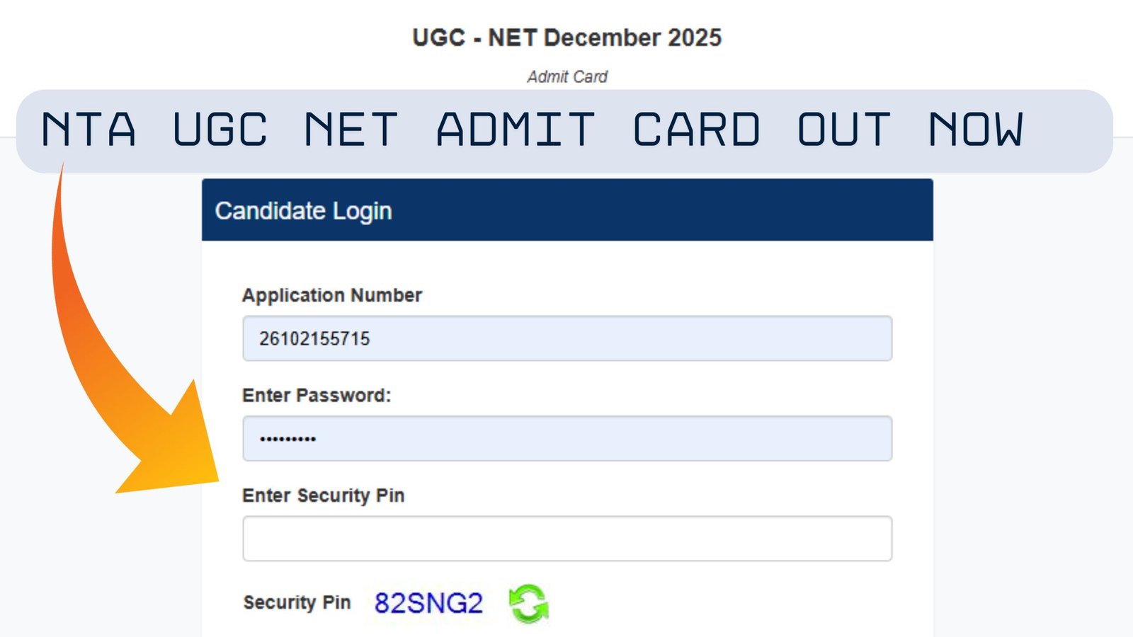 NTA UGC NET December 2025 Admit card