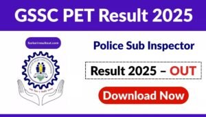 GSSC Police Sub Inspector PET Result 2025