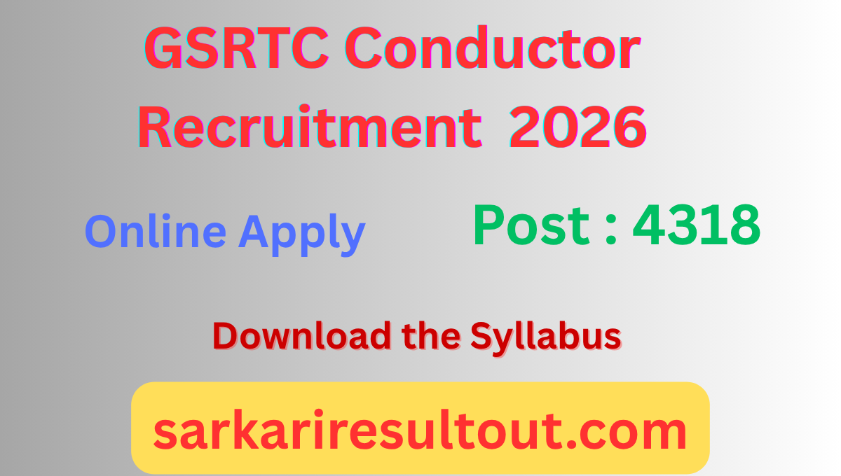 GSRTC Conductor Bharti 2026 