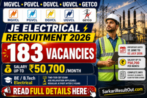 MGVCL JE Recruitment 2026