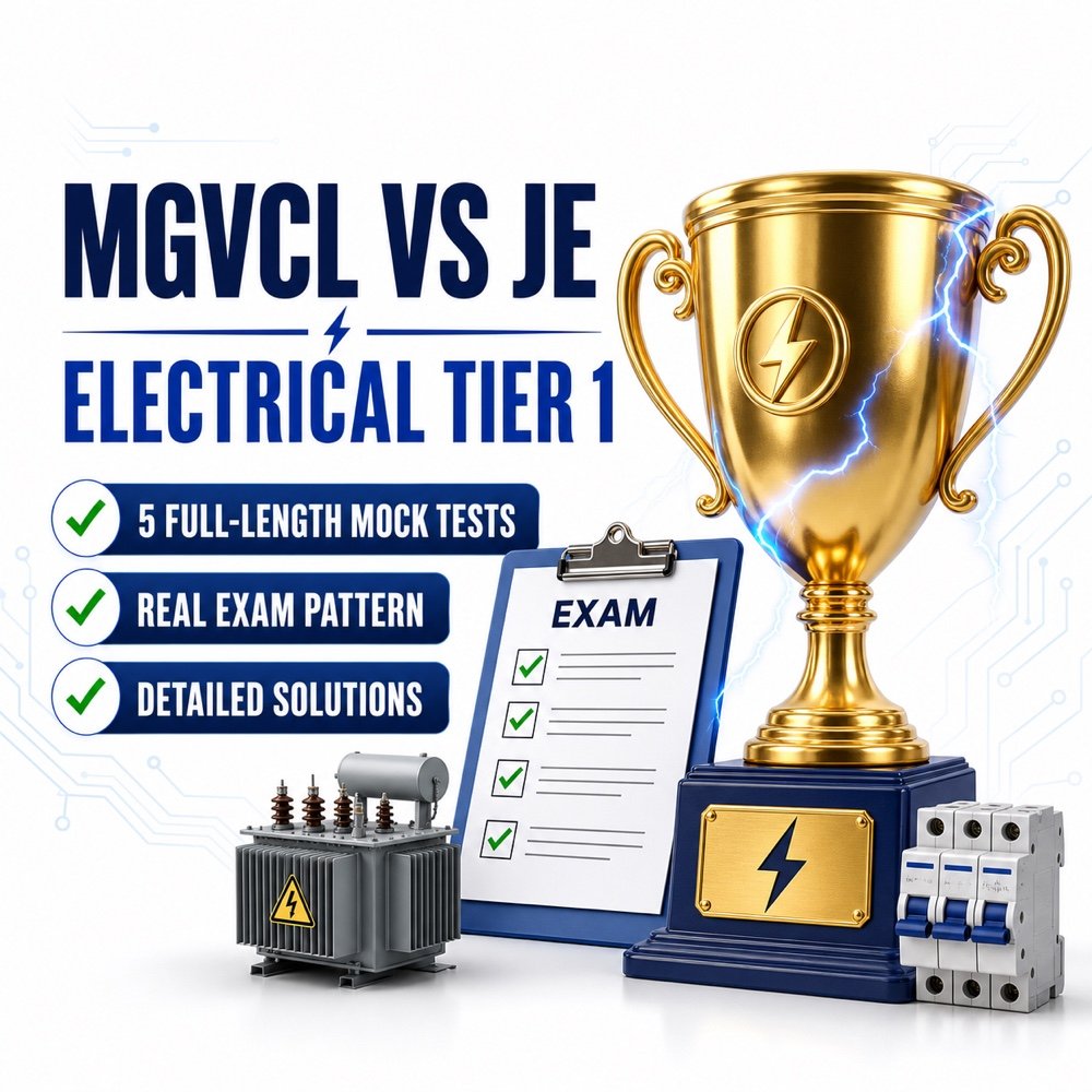 MGVCL VS JE Electrical Tier 1 - 5 Premium Mock Test Series 2026