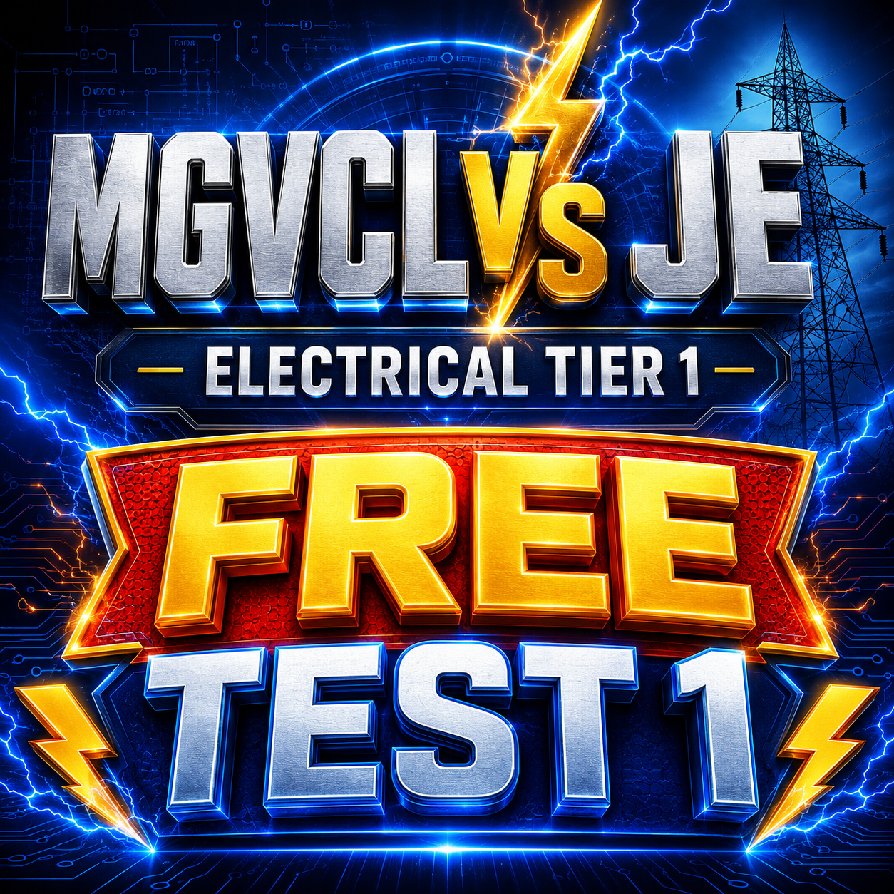 MGVCL VS JE Electrical Tier 1 Free Mock Test ( For Demo )