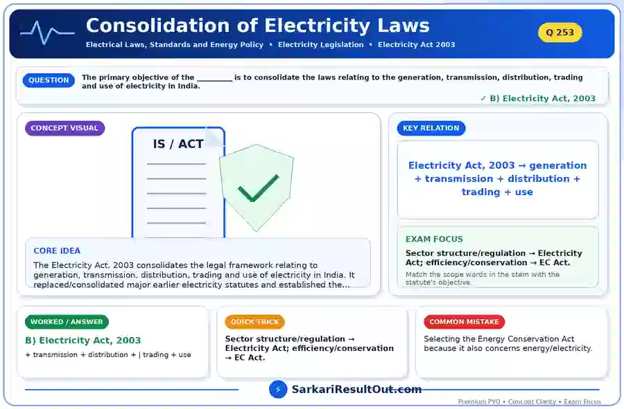Consolidation of Electricity Laws explanatory diagram