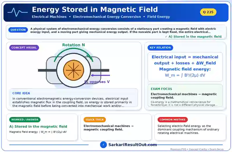 Energy Stored in Magnetic Field explanatory diagram
