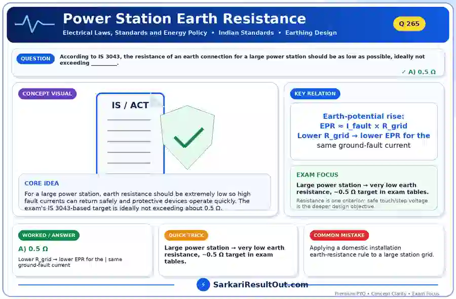 Power Station Earth Resistance explanatory diagram