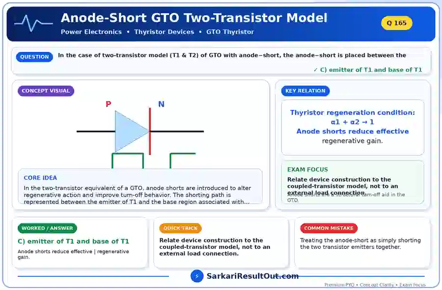Anode-Short GTO Two-Transistor Model explanatory diagram